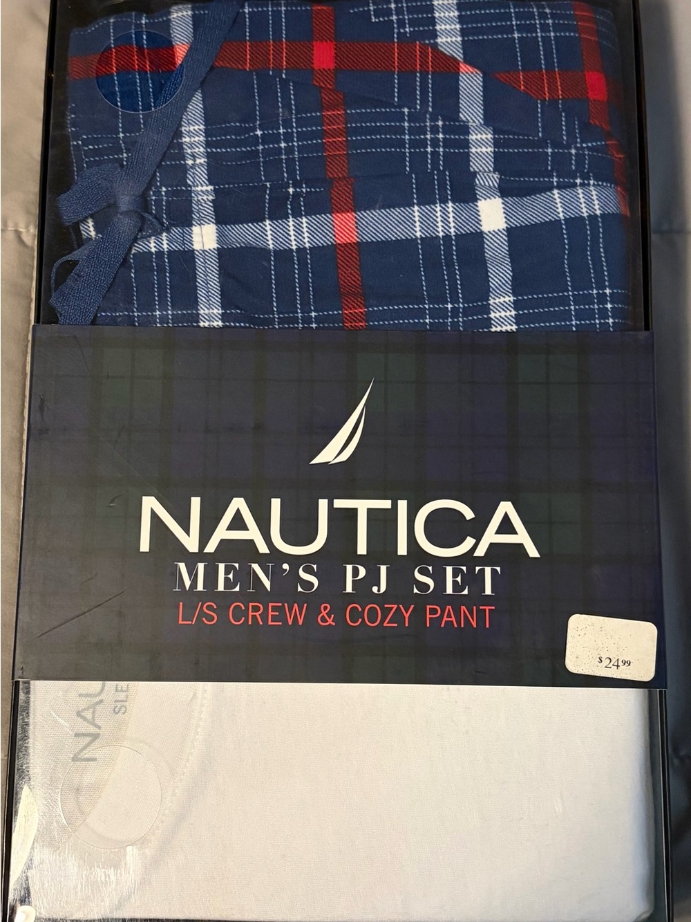 Nautica Navy and White Men’s PJ Set
